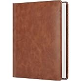 Vienrose Photo Album 4x6 Pictures, 112 Pockets Vintage Vegan Leather Cover Memory Book for Parents Grandparents with a Greeting Card, Brown