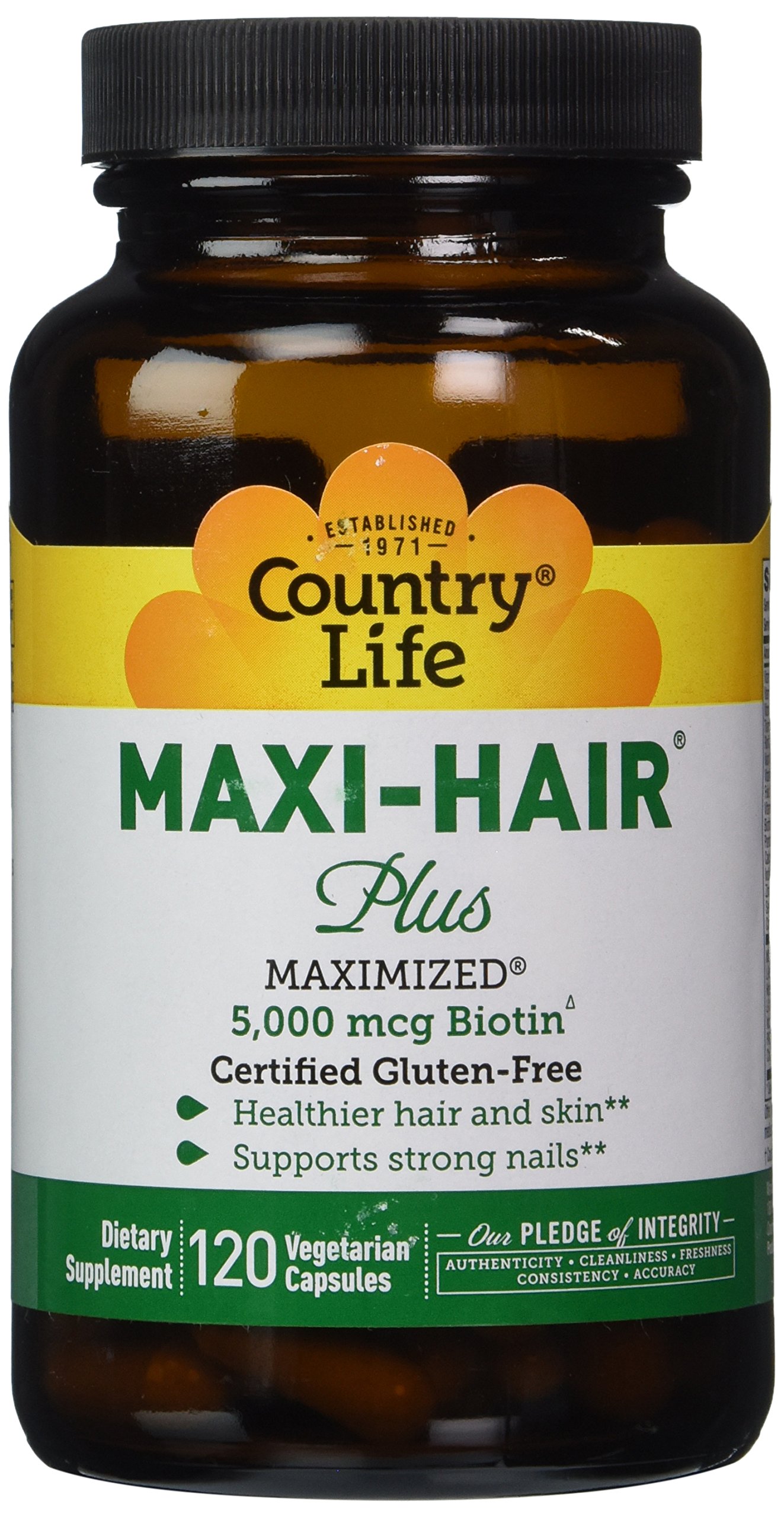 COUNTRY LIFE Vitamins Maxi-Hair Plus BIOTIN, 120 VCAP- Buy Online in