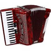 Hohner Accordions 1305-RED 72 Bass Entry Level Piano Accordion, Red