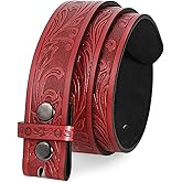 UpFind Men Women Western Belt Strap for Jeans Dress Cowboy Leather Belt Strap without Buckle