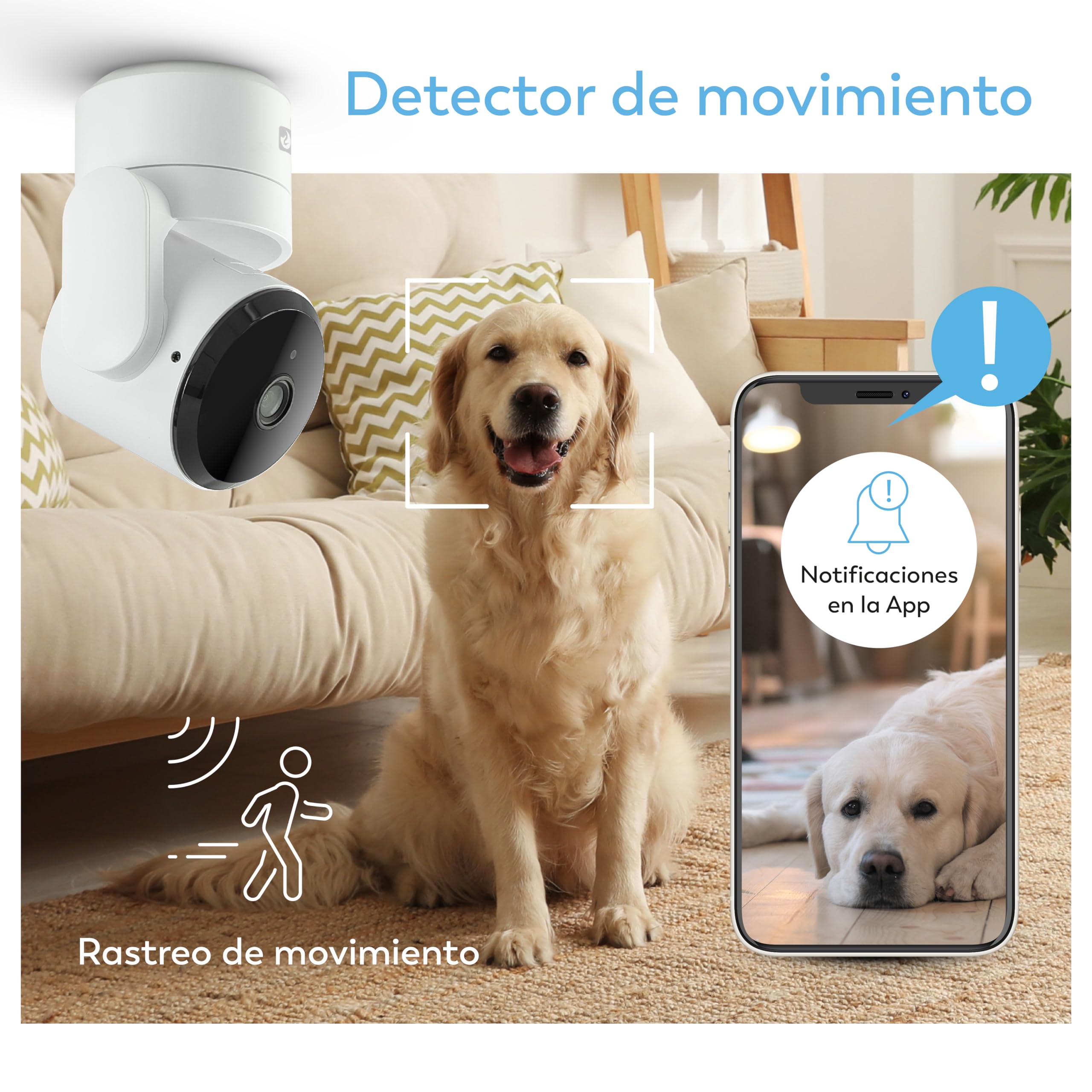 Garza - Smart - Pack 2 360º Indoor Smart IP WiFi-Überwachungskamera 2,4 GHz, 1080 HD, Nachtsicht, Bewegungserkennung, Datenschutzmodus, Fernbedienung per App. 5