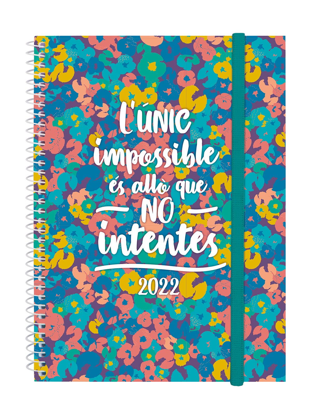 Finocam - 2022 Week to View Landscape Diary, January 2022 to December 2022 (12 months) E10 - 155 x 212 mm Spiral Design Collection Impossible Catalan
