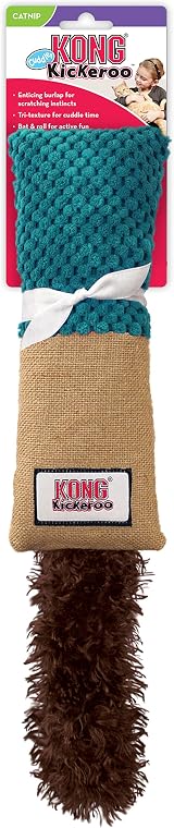 KONG Kickeroo Play Cat Toy with North American Catnip Cuddler Pattern view 3