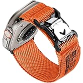 Bandletic Compatible with Apple Watch Ultra Band - for Men, Wide Soft Sport Loop with Magnetic Fidlock V-Buckle for iWatch 49mm(Ultra 3/2/1),46mm(11/10),45mm(9/8/7),44mm(SE3/SE2/SE/6/5/4),42mm(3/2/1)