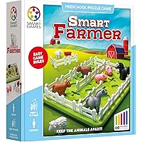 SmartGames - Smart Farmer - Educational Brainstorming - Multi-Level Strategy Puzzle Game and Skill Building - Logic and Think