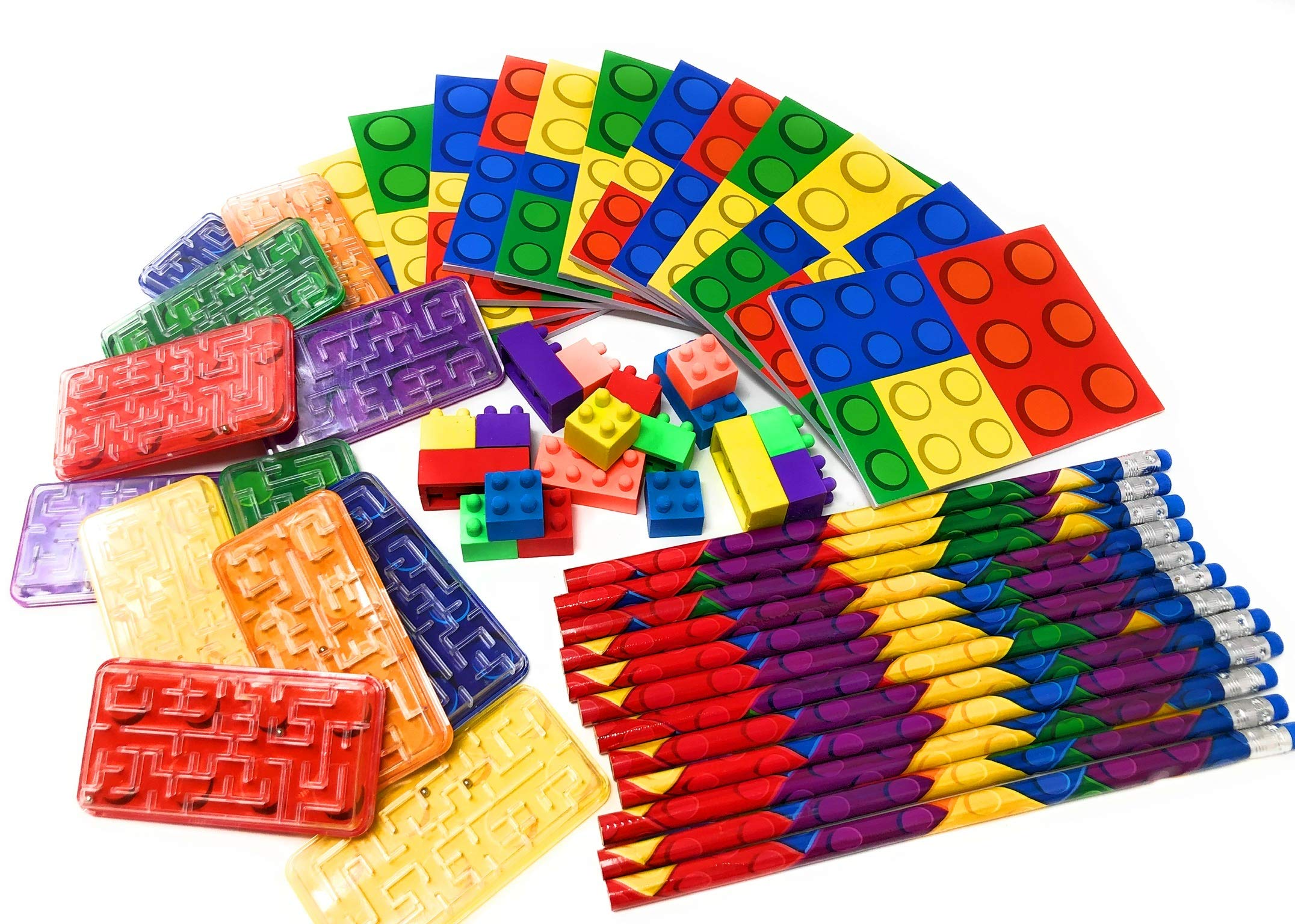 Buy Brick Building Blocks Party Favor Novelty Toys Set Block Pencils