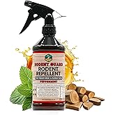Rodent Guard - Peppermint Oil Spray for Rodents - Natural Peppermint Rodent & Pest Control Spray - Plant-Based Indoor & Outdoor Mouse Spray - Safe Around Pets & Kids - Repels All Rodents 16oz