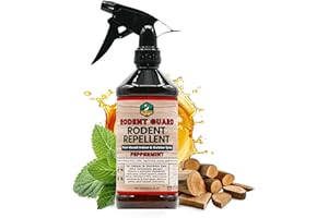 TRAIL HOUND PET SUPPLY CO. Rodent Guard - Peppermint Oil Spray for Rodents - Natural Peppermint Rodent & Pest Control Spray - Plant-Based Indoor & Outdoor Mouse Spray - Safe Around Pets & Kids - Repels All Rodents 16oz