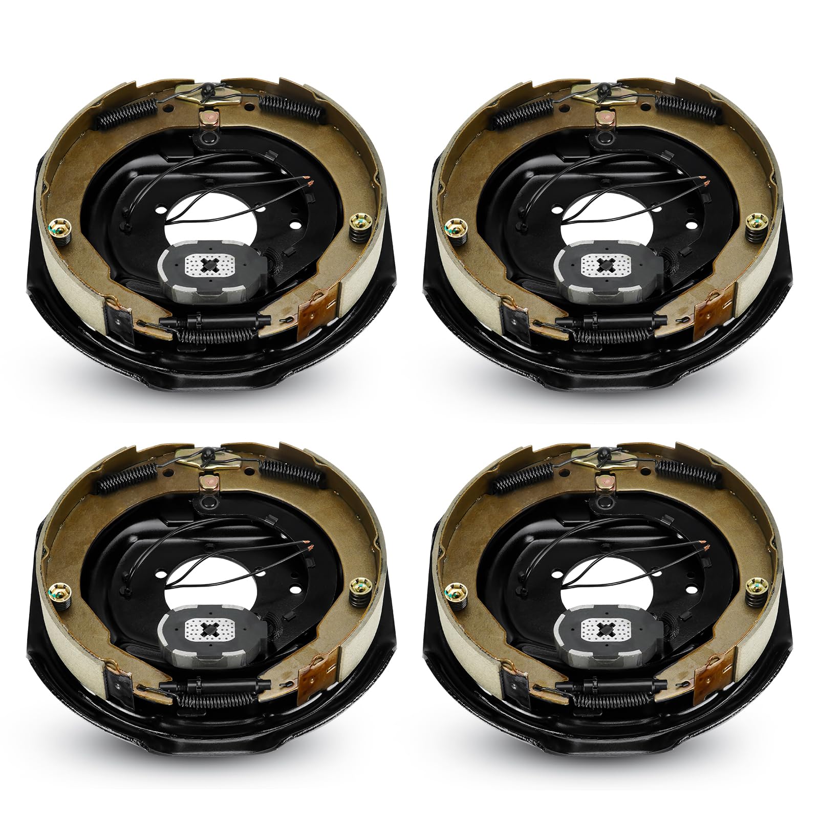 Photo 1 of 12 Inch Trailer Electric Brakes, 2 Pair of Electric Brake Assembly 12" X 2" for 5200lb 6000lb 7000lb Axle(Not self-adjusting)-(Set 4: 2 Left+2 Right)