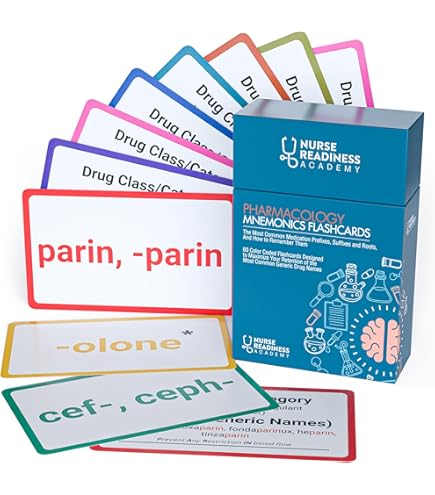 Top 300 Drugs Pharmacology Cards Portable Flashcards with Box