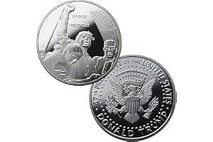 ARNUDOM 2024 Trump Shakes his arm Commemorative Coin 47th President Metal Silvery Color Coin Gift 40mm