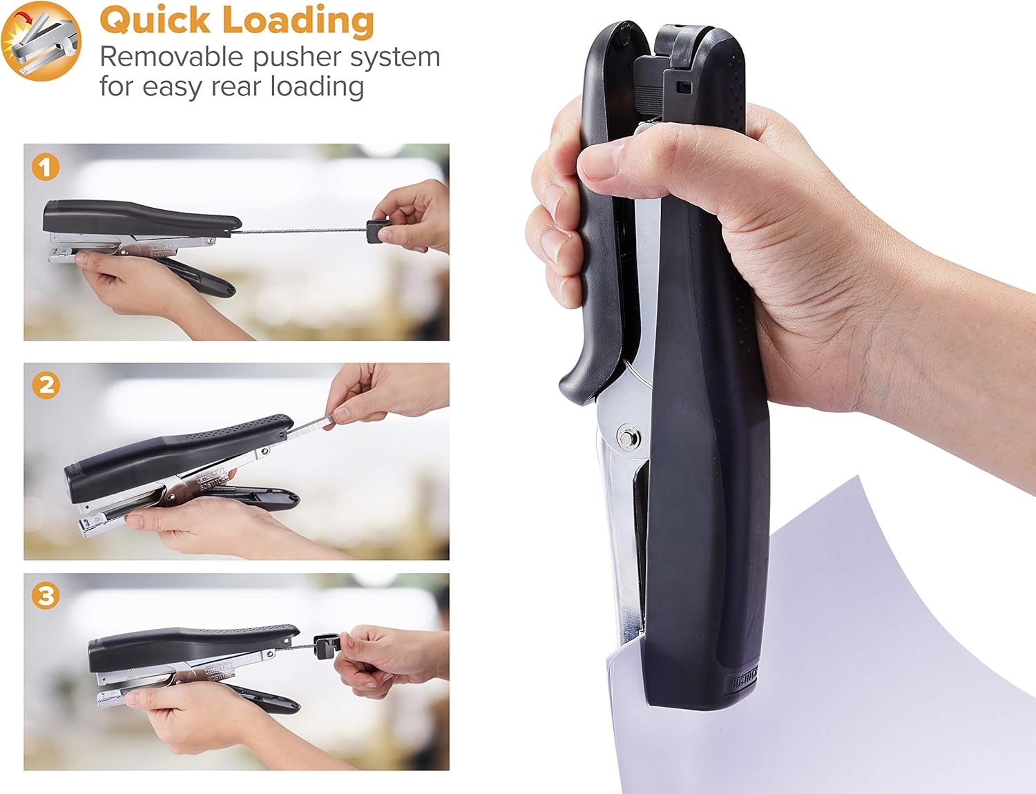 Bostitch Office B8 Xtreme Duty 45 Sheet Plier Stapler, Black (B8HDP) : Office Plier Staplers : Office Products