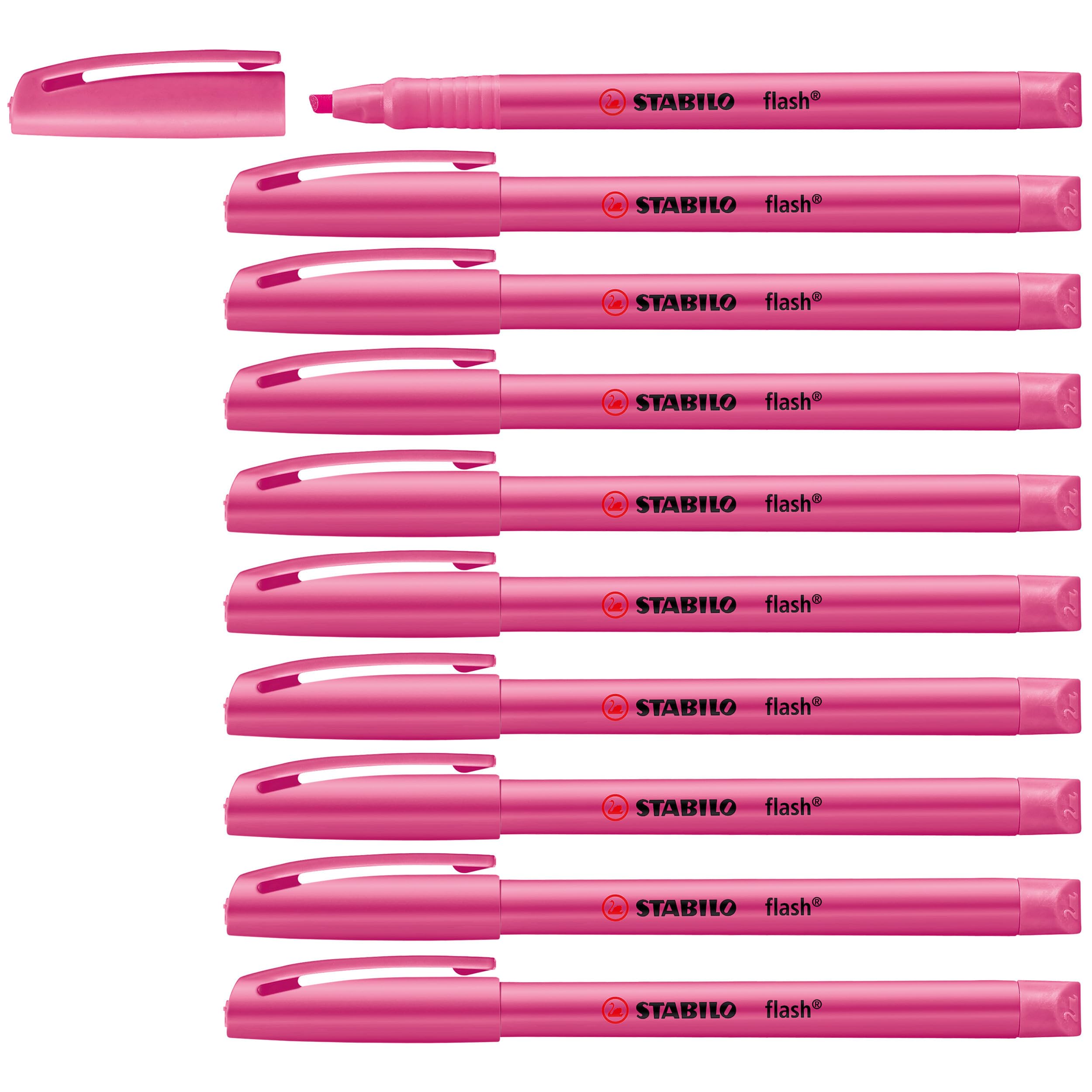 STABILO Highlighter flash - Pack of 10 - pink