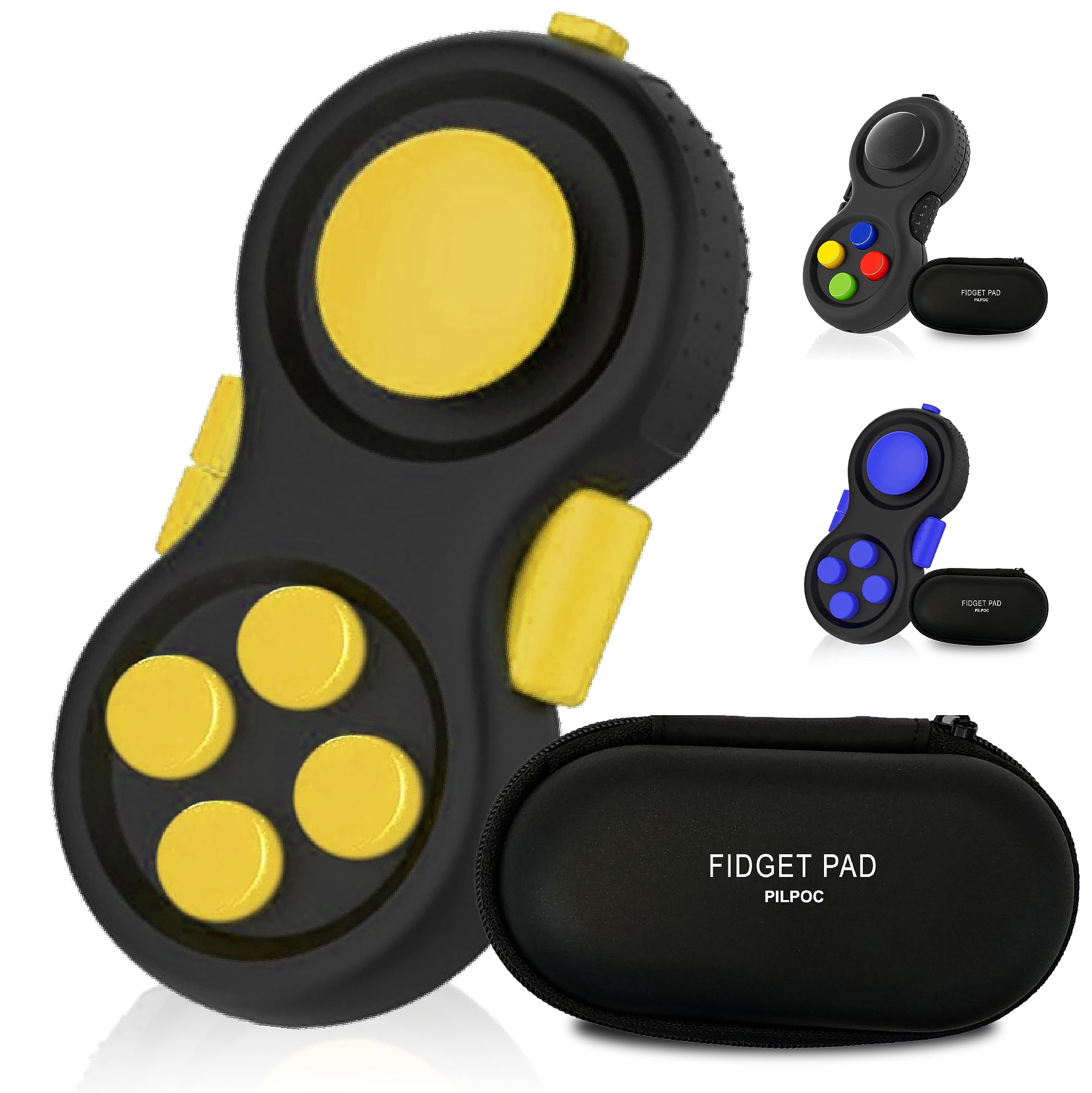 PILPOC Fidget Pad - Fidget Controller Toy for Highly Increased Focus, Reduced Stress, Anxiety, ADHD Clicker, Fidget Clicker, Controller Fidget Toy, Fidget Remote Control, Kids Toy Controller Sensory