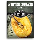 Spaghetti Squash Seeds for Planting - 1 Pack | Heirloom Non-GMO Vegetable Seed, High Yields for Winter Storage, Easy to Grow "Pasta Plant" Crop - Survival Garden Seeds