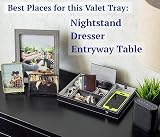JIADEL Valet Tray for Men | 6 Compartments | Black PU Leather Organizer view 6