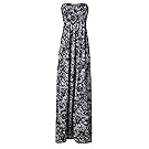 FashionMark Women's Skull Face Sheering Maxi ML (10-12) Black Skull