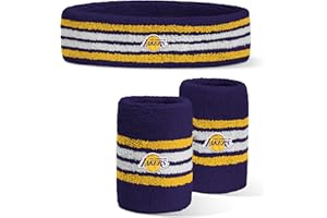 For Bare Feet NBA Officially Licensed Team Logo Headband & Wristband Combo Pack Team Color OSFM