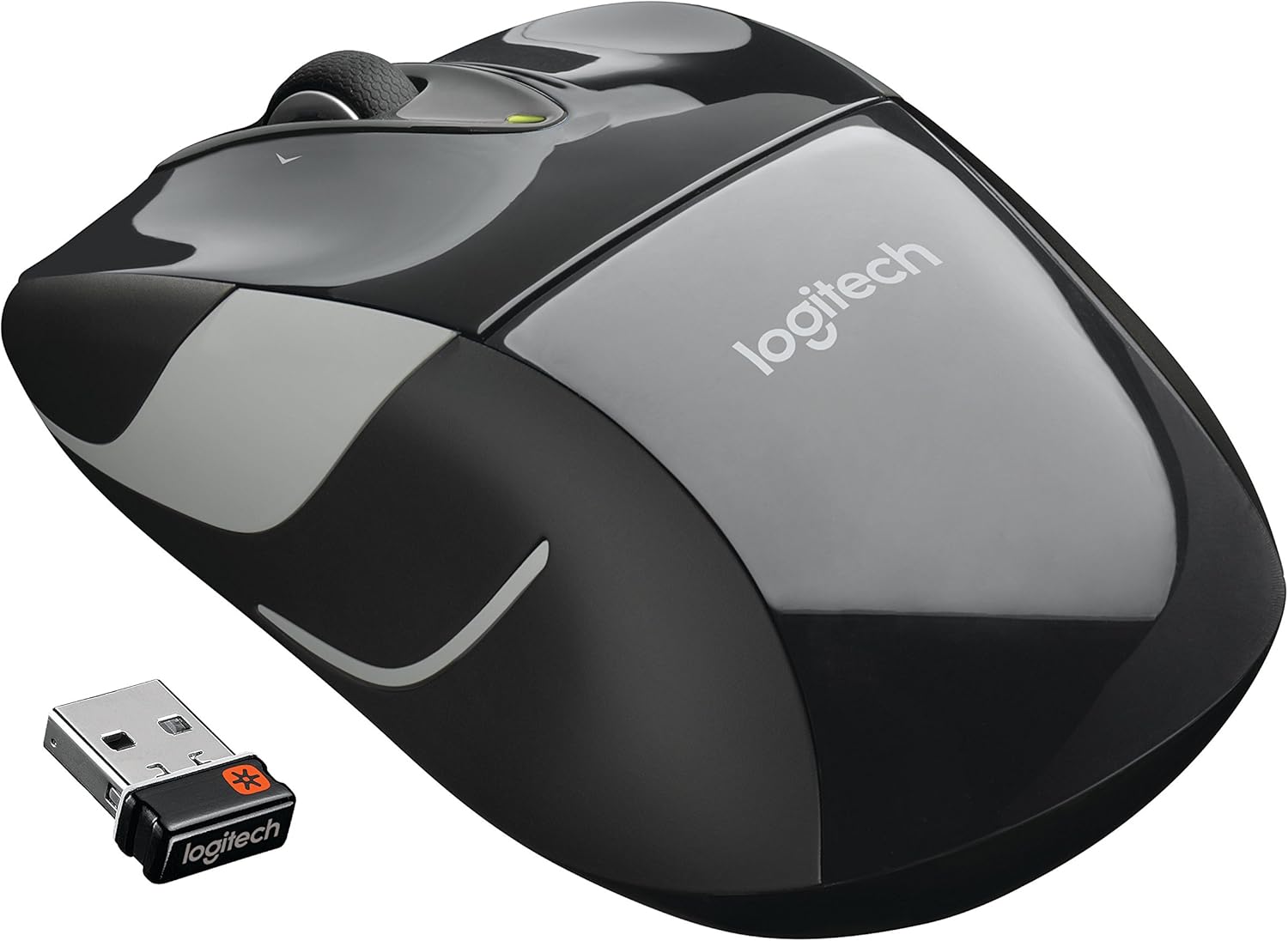 Logitech M525 Wireless Mouse – Long 3 Year Battery Life, Ergonomic Shape for Right or Left Hand Use, Micro-Precision Scroll Wheel, and USB Unifying Receiver for Computers and Laptops, Black/Gray: Electronics