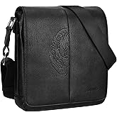 Leathario Men's Crossbody Bag, Vegan Leather, Shoulder Purse Side Sling Satchel, Small Messenger for Travel Work Daily