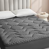 EHEYCIGA Memory Foam Mattress Topper Double Bed 135x190x3cm Dark Grey