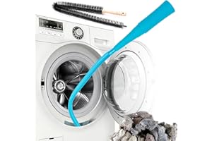 2 Pieces Dryer Vent Cleaning Kit, Lint Vacuum Attachment and Flexible Dryer Lint Brush, Compatible with Most Vacuums, Lint Re