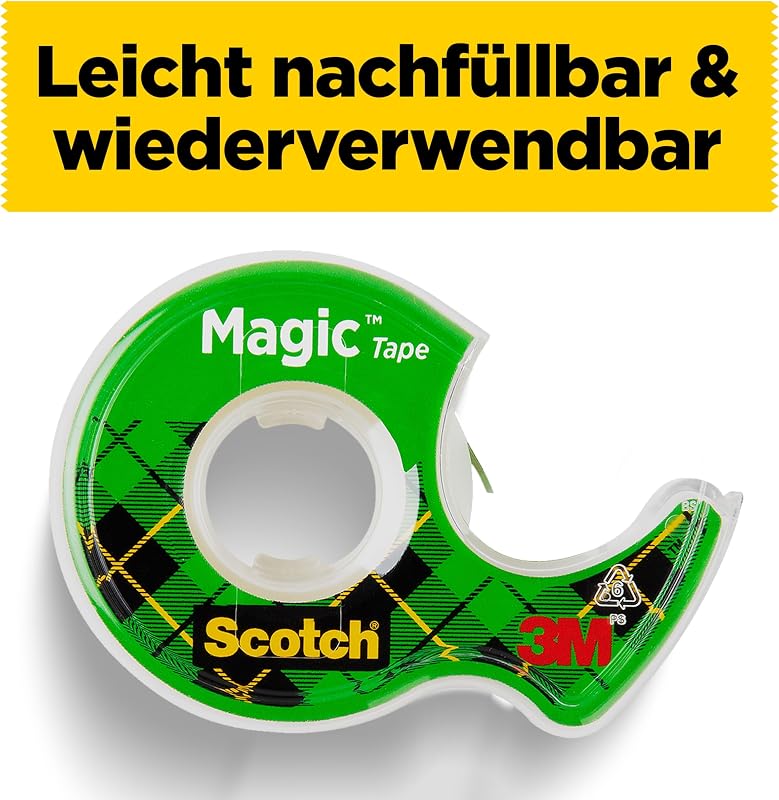 Magic Tape, 2 Rollen im Abroller + 1 GRATIS, 19 mm x 7,5 m