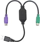 GELRHONR PS/2 to USB Cable Adapter for Keyboard Mouse Plug Play Black view 7