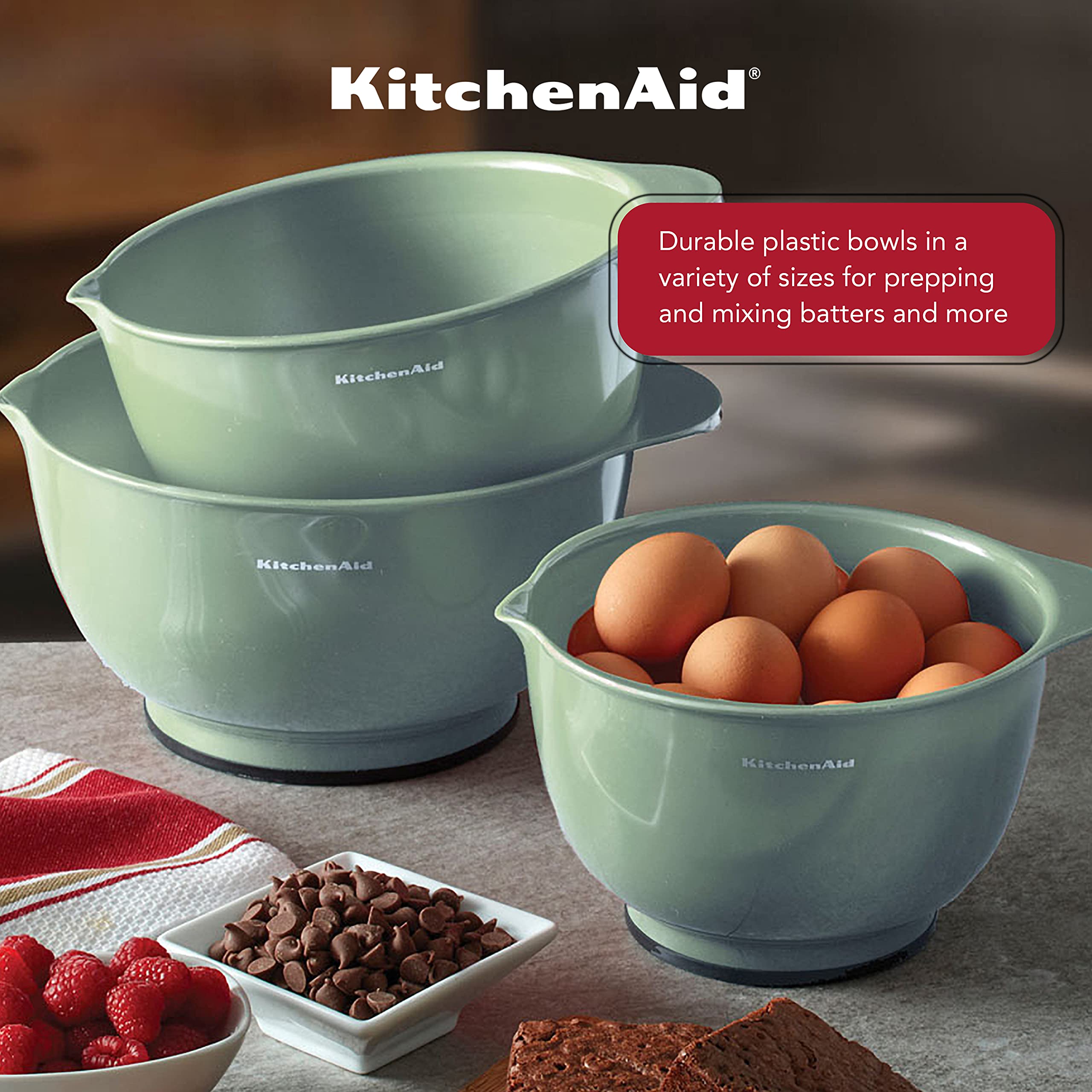 Copco KitchenAid Classic Mixing Bowls, Set Of 3, Pistachio, 3.5 Quarts on Galleon Philippines