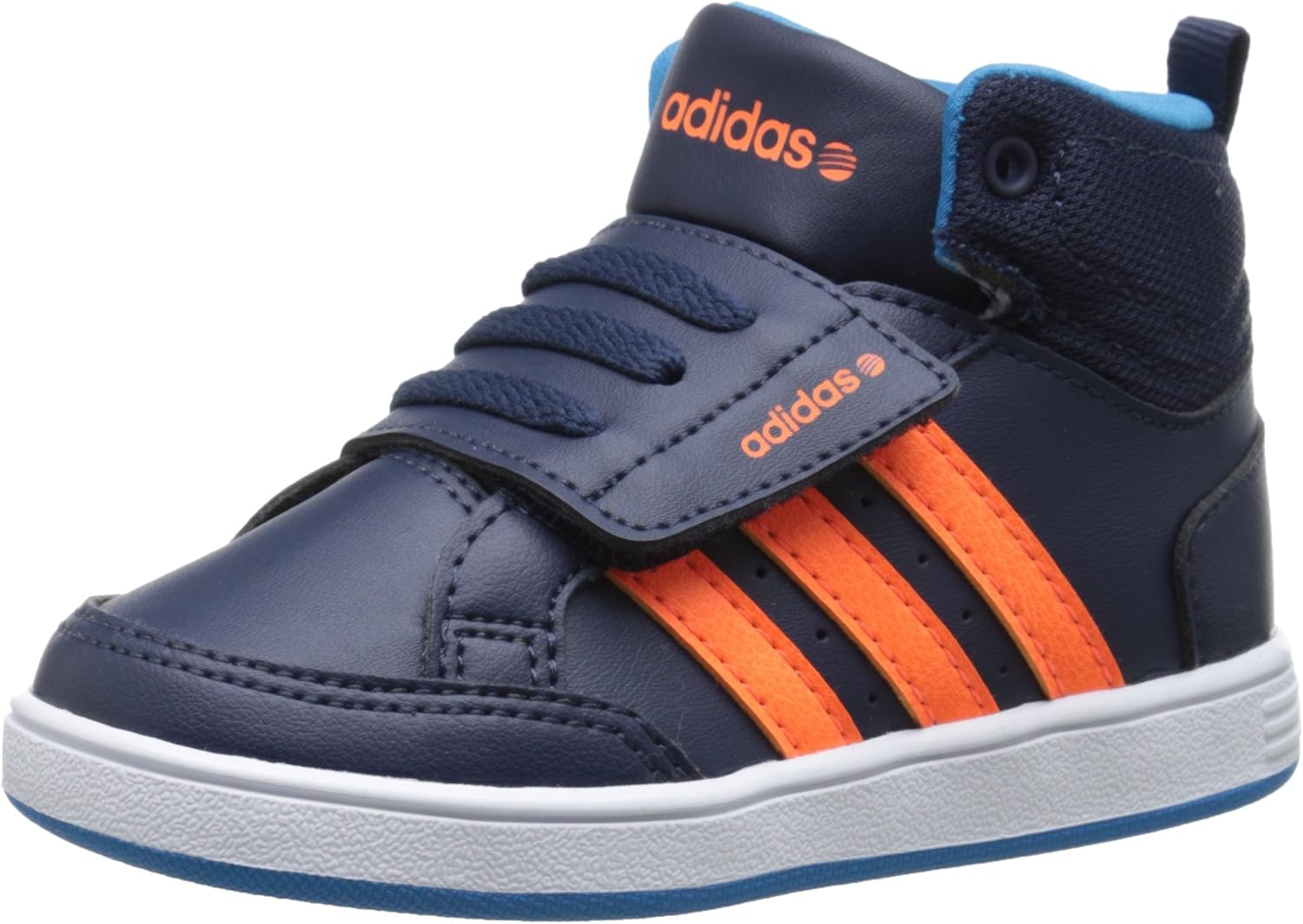 Adidas Neo Hoops CMF Mid Inf Tenis (Toddler), Multicolor (Collegiate Navy/Solar Orange/Solar 