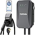 TOPDON Level 2 EV Charger, 40Amp Electric Vehicle Charger, 14-50 Plug NEMA TYPE4, UL Listed Energy Star, Electric Car Charger with WiFi, EVSE, Car Charging Station with PulseQ Smart App, 25FT Cable