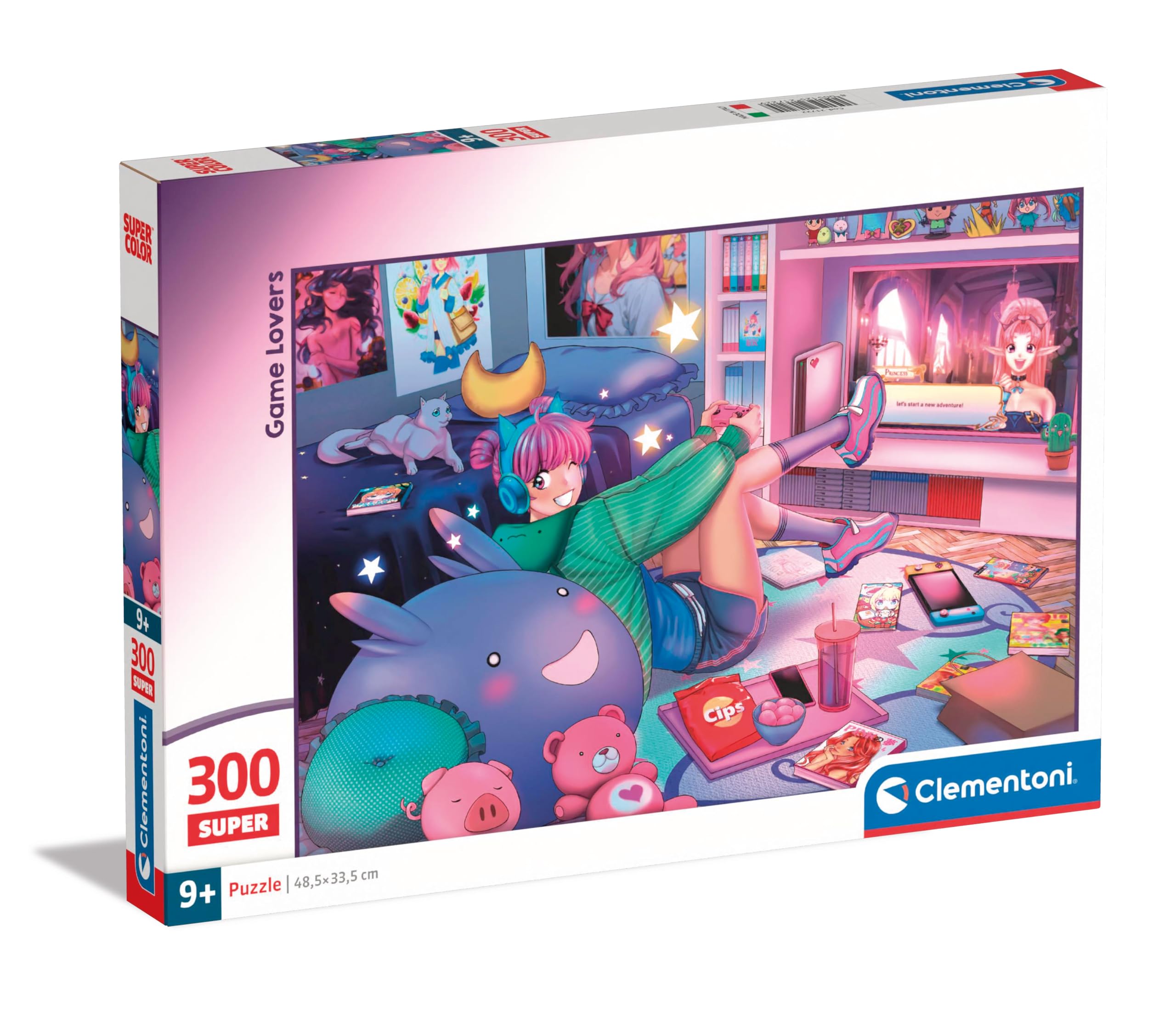 Clementoni Jigsaw Puzzle Game Lovers 300 Pieces - Supercolor Puzzle For Children 9-11 Years, Cartoon, Gift For Boy/Girls, Puzzle For Kids, Made In Italy, 21722