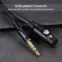 Twozoh XLR Female to 1/4 Inch (6.35mm) TRS