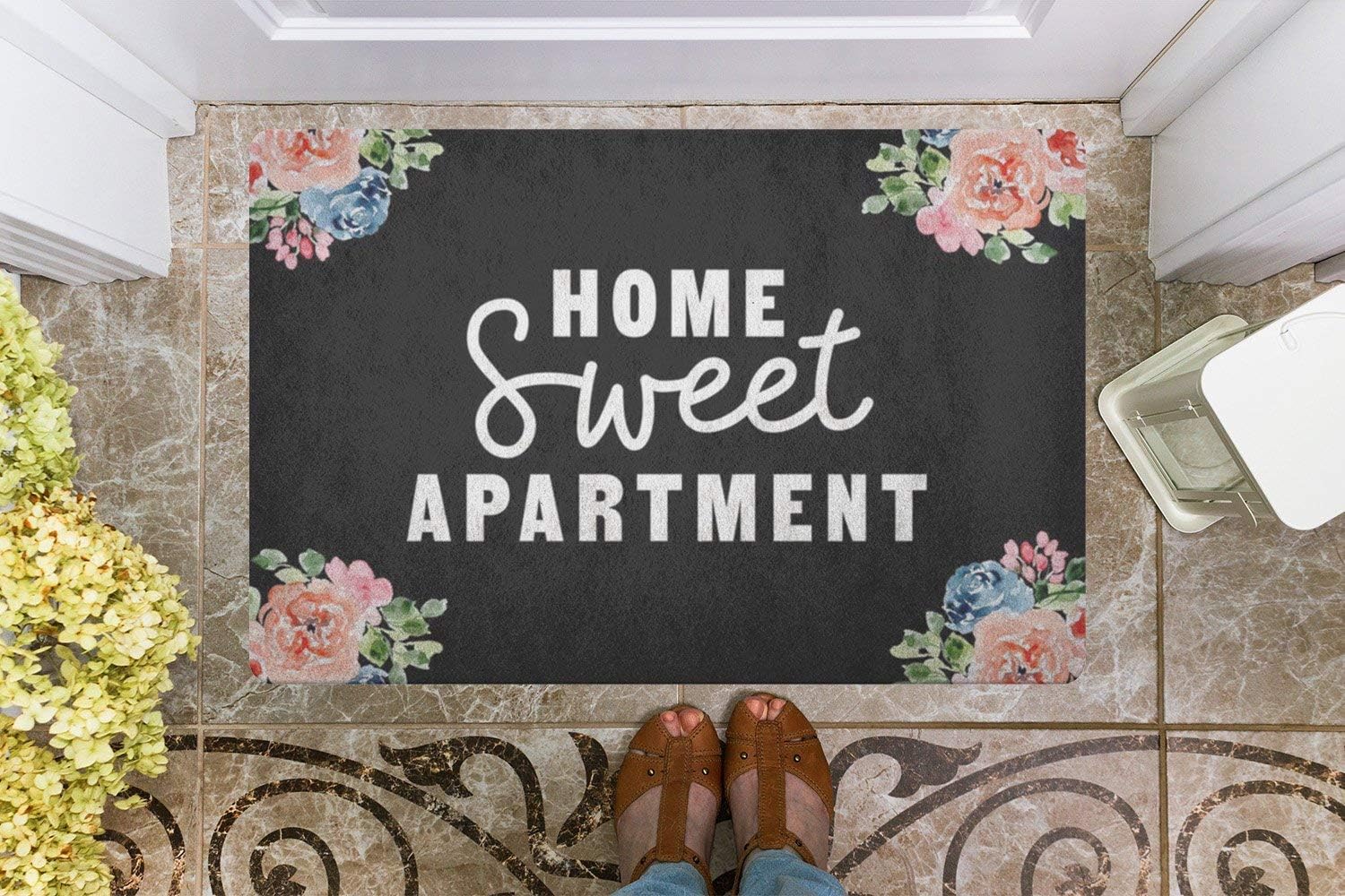 Shengqinfeng Welcome Mat Gift Home Sweet Apartment Doormat Humor Outdoor Doormats Apartment Decor Front Door Outdoor Indoor 15.7 x 23.6 Inch