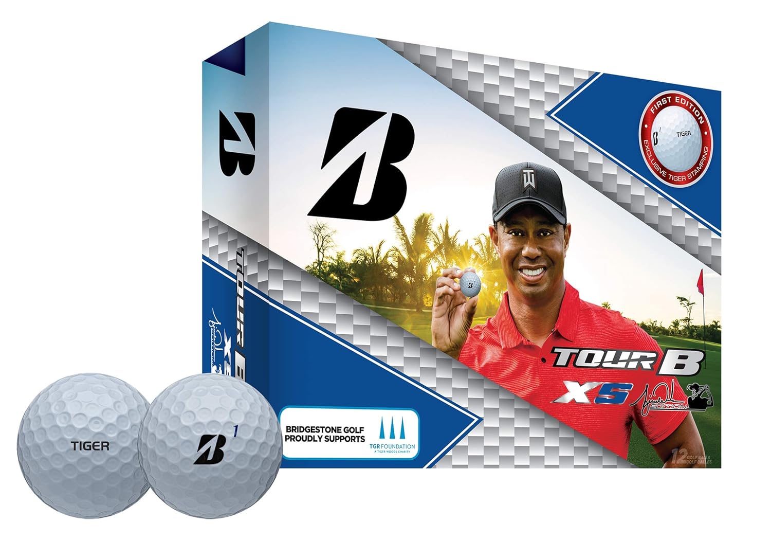 Bridgestone Golf Tour B XS White Tiger Woods Edition (12 Bolas) Amazon