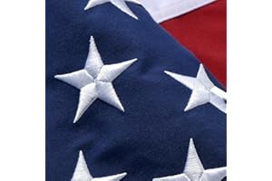 CERBRU 3x5 FT American Flags for Outside - Heavy Duty Polyester US Flag with Embroidered Stars & Sewn Stripes, Brass Grommets - Vibrant Outdoor USA Flags for All Weather
