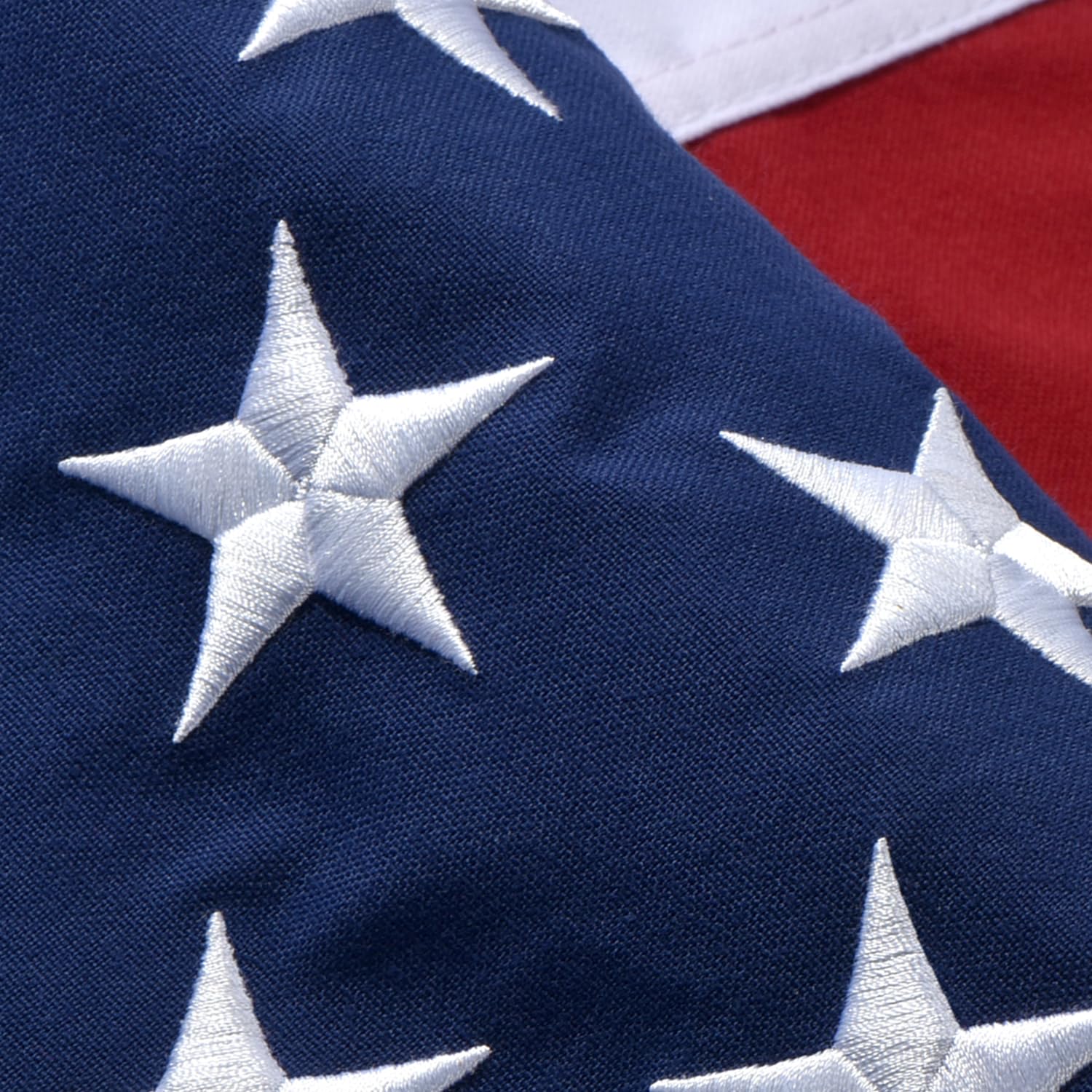 Photo 1 of 3x5 FT American Flags for Outside - Heavy Duty Polyester US Flag with Embroidered Stars & Sewn Stripes, Brass Grommets - Vibrant Outdoor USA Flags for All Weather