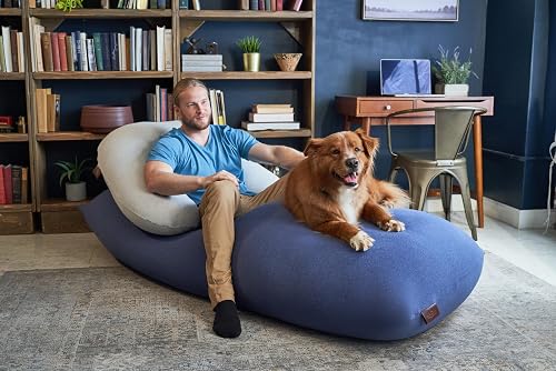 Yogibo Luxe Max 6 Foot Giant Bean Bag Chair Bed Lounger for Adults
