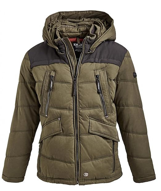 khujo Chad Olive Herren Winterjacke Jacke Dome Parka Jacket Coat Oliv grün