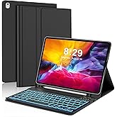 Keyboard Case for iPad Pro 12.9 inch (Old Model) 2015 1st /2017 2nd Gen - Backlit, Rechargeable, Detachable Wireless Bluetooth Keyboard, Folio Leather Cover with Pencil Holder for Apple iPad Pro 12.9”