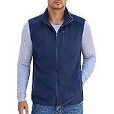COOFANDY Men's Lightweight Fleece Vest Sleeveless Zip Up Warm Jacket Casual Outerwear Vests With Pockets