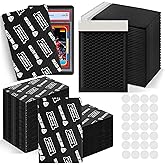 Ding Defend Trading Card Shipping Kit - Includes 110 4’’ x 6’’ Protectors, 55 Envelope Bubble Mailers, 240 Tape Seals for Slabs & Collectible Cards - Black