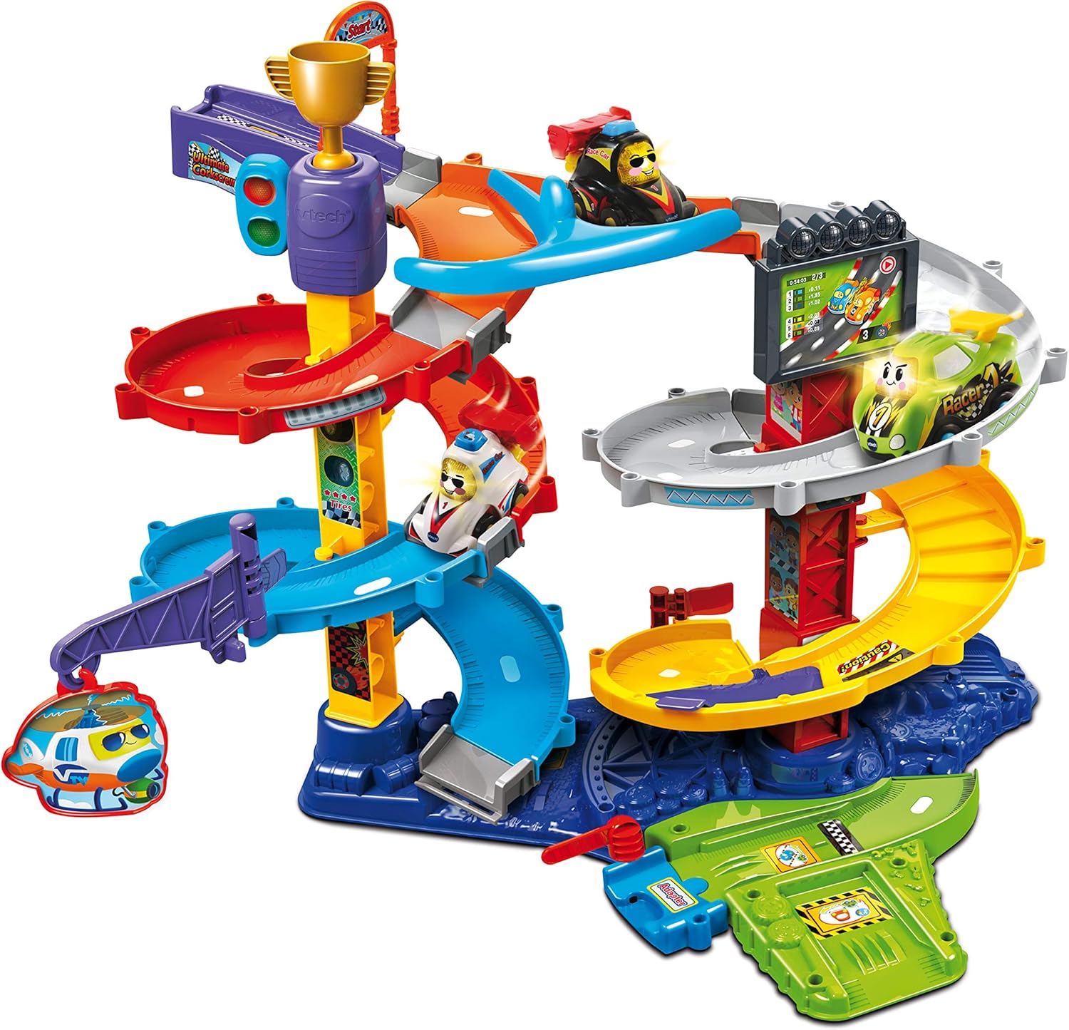 VTech TootToot Drivers Twist & Race Tower, Racing Cars for Boys and