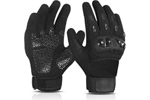 WESTWOOD FOX Motorcycle Gloves for Men Women, Full Finger Breathable Touch Screen Dirt Bike Gloves Biking, ATV MTB Riding, Driving Gloves Men Cycling, Hiking, Motocross Black Gloves