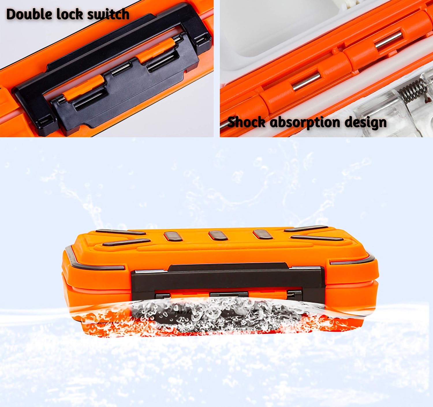 Fishing Tackle Bait Storage Boxes, Waterproof Portable Double-Sided Lure Hook Organizer, Mini Utility Lures Fishing Box: Home Improvement