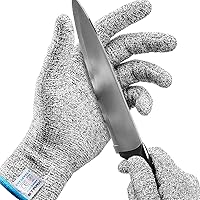 Stark Safe Cut Resistant Gloves Food Grade Level 5 Protection, Safety Cutting Gloves for Kitchen (Small - 1 Pair)