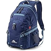 High Sierra Loop Backpack, Travel, or Work Bookbag with tablet sleeve, One Size, True Navy/Graphite Blue