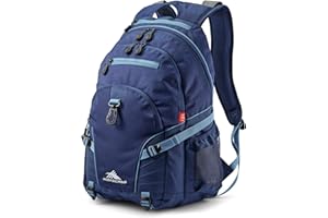 High Sierra Loop Backpack, Travel, or Work Bookbag with tablet sleeve, One Size, True Navy/Graphite Blue