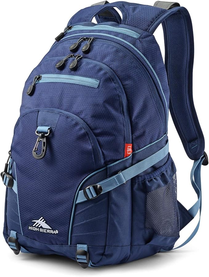 High Sierra Loop Backpack, True Navy/Graphite Blue, 19 x 13.5 x 8.5