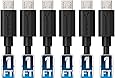 Sabrent [6-Pack] 22AWG Premium 1ft Micro USB Cables High Speed USB 2.0 A Male to Micro B Sync and Charge Cables [Black] (CB-UM61)